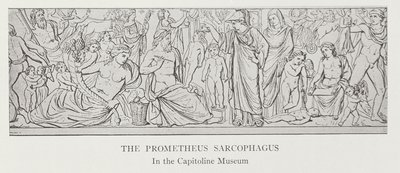 De Prometheus-sarcofaag, naar het origineel in het Capitoolmuseum door English School